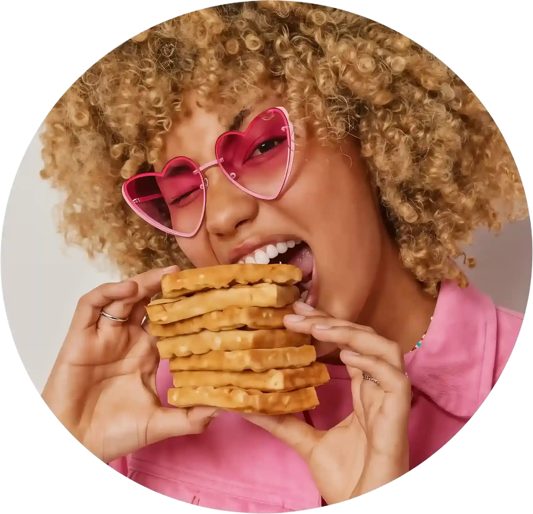 Guest enjoying a chicken combo